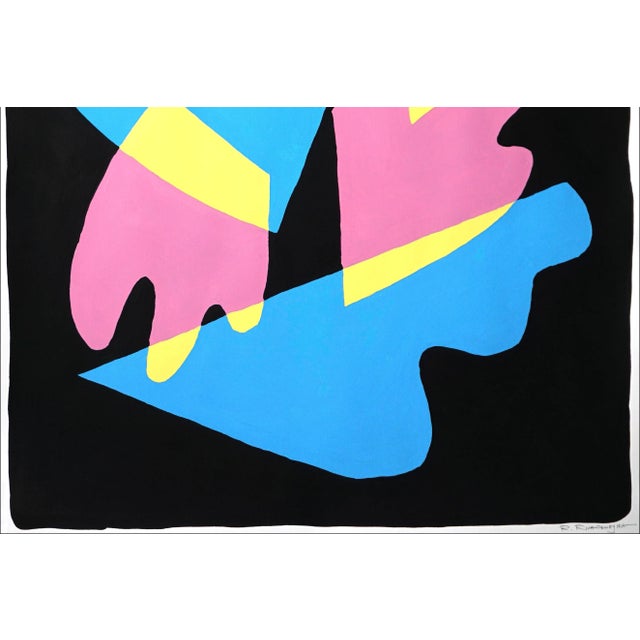 Modern 2021 "The Magic Trick" Modernist Neon Shapes Acrylic Painting by Ryan Rivadeneyra For Sale - Image 3 of 8