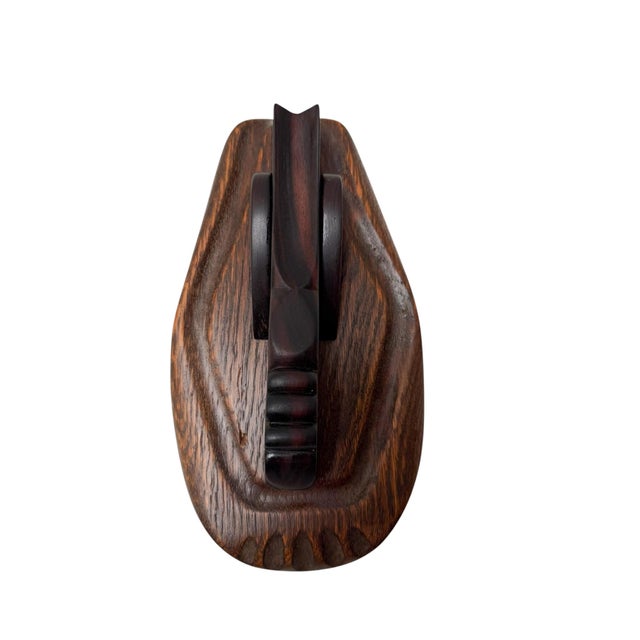 1920s Art Deco Amsterdamse School Oak and Macassar Desk Paperweight, 1920s For Sale - Image 5 of 6