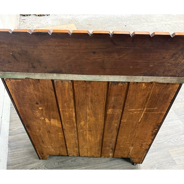 Antique Victorian Eastlake Style Walnut and Marble Top Cabinet Commode Washstand For Sale - Image 14 of 15