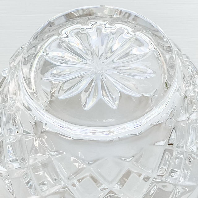 Art Deco Style Vintage Crystal Trinket Dish or Sugar Bowl For Sale - Image 6 of 7