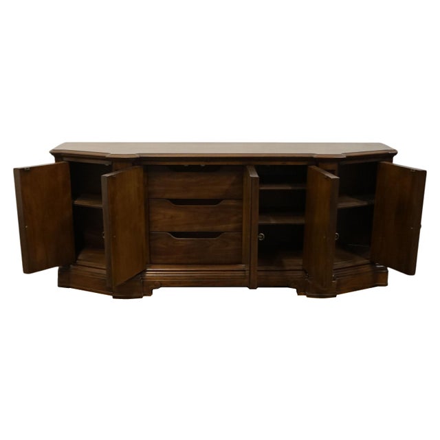 Drexel Drexel Heritage Solid Walnut Italian Provincial 78" Buffet Sideboard 559-144 For Sale - Image 4 of 14