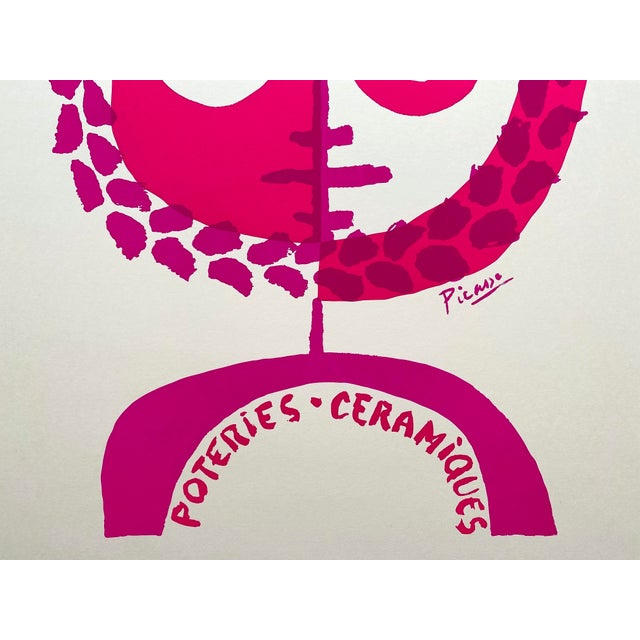 Pablo Picasso Vintage 1972 Mid Century Modernist Framed " Poteries-Ceramiques " French Exhibition Silkscreen Print For Sale - Image 9 of 18