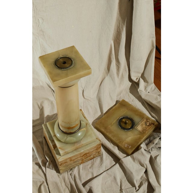 Late 19th Century Late 19th Century Onyx and Brass Pedestal For Sale - Image 5 of 6