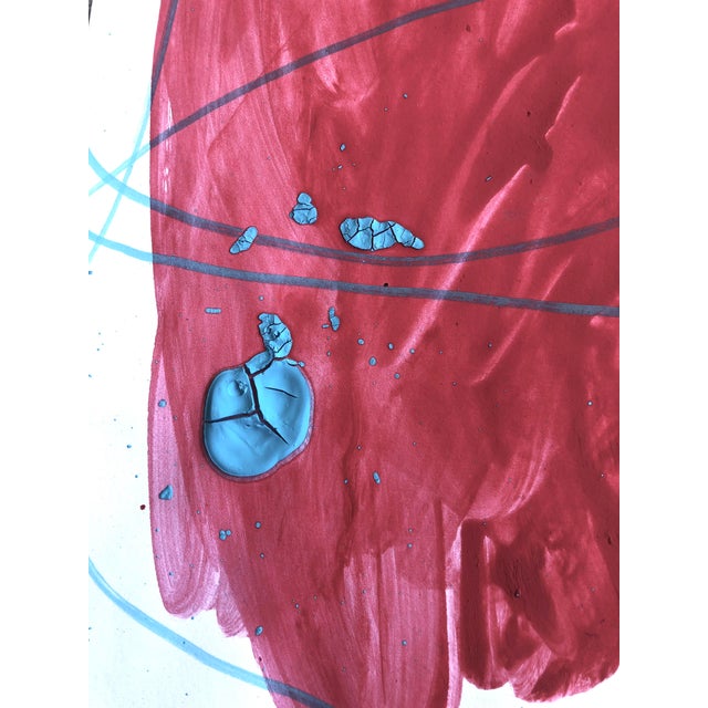 Cassandra Auker Contemporary Painting Diptych on Paper “Turquoise and Coral” For Sale - Image 6 of 7