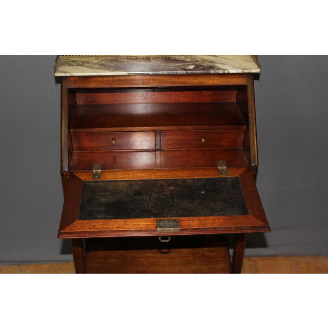 Directoire Style Desk in Mahogany, 1950s For Sale - Image 10 of 12