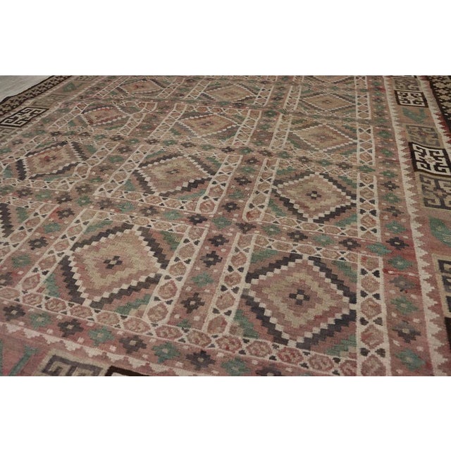 Afghan Kilim Rug, 1980s For Sale - Image 9 of 14