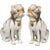 Continental Porcelain Pug Dogs - a Pair For Sale