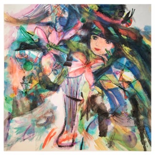 Li Qing-Yan, Girl Named as Lily, 2021, Ink on Paper For Sale