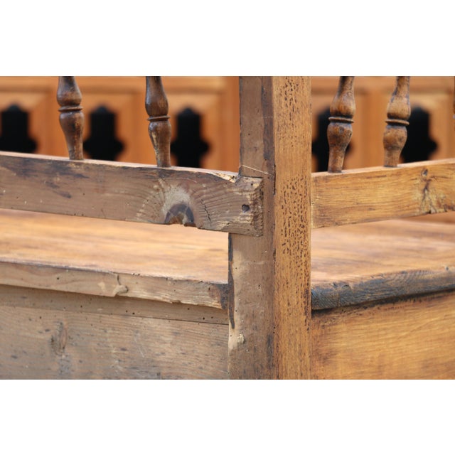 Vintage Pine Storage Bench or Settle, 1800s For Sale - Image 12 of 12