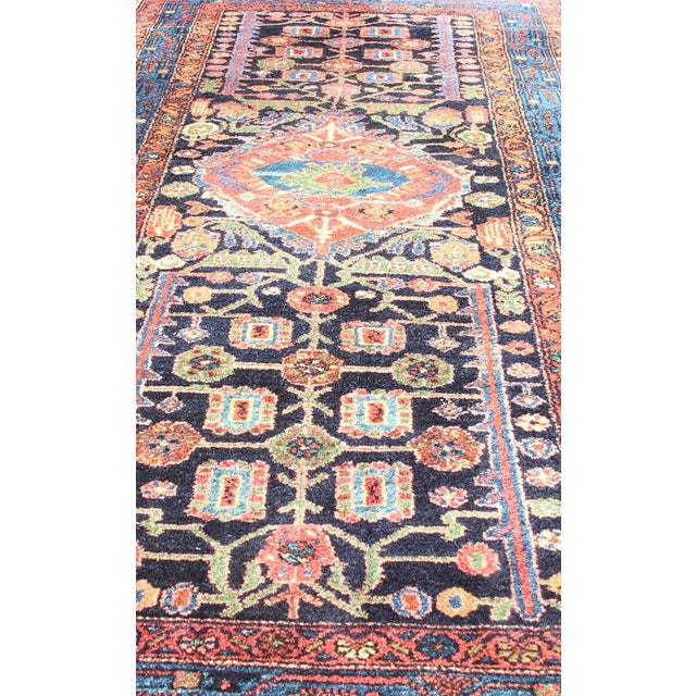 Early 20th Century Antique Persian Hamadan Rug With Vibrant Geometric Floral Motifs 3'4 X 6'4 For Sale - Image 5 of 10