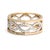 Early 21st Century Wide .50ctw Diamond Criss Cross Band, 14k Yellow and White Gold, Ring Size 6.25 For Sale - Image 5 of 6