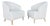 Pair of Custom White Tub Chairs Mid Century Modern For Sale