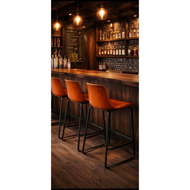 Vintage Industrial Bar Stools 72cm Seat – Original Patina – Set of 4 For Sale - Image 13 of 16