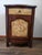 Brown Vintage Accent Cabinet With Hand-Painted Floral Design For Sale - Image 8 of 12