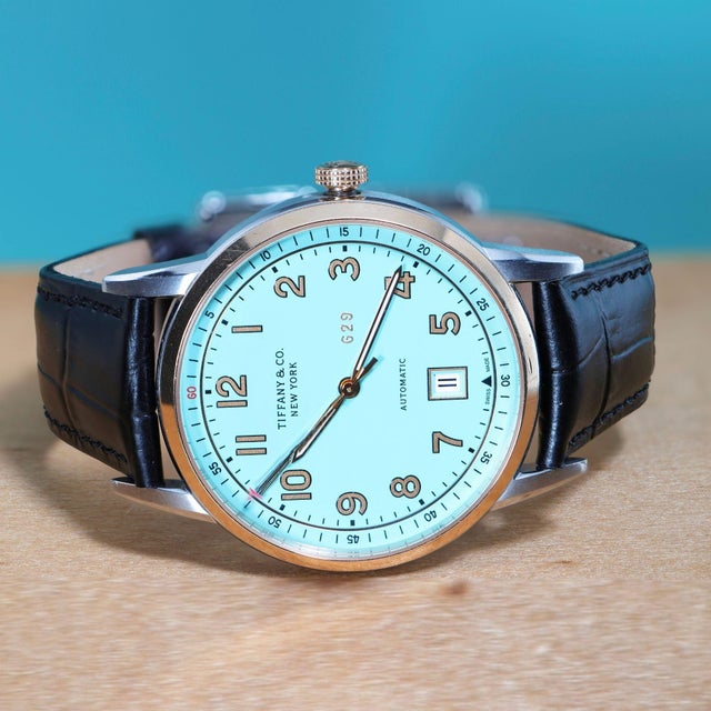 Tiffany & Co. Ct60 Tiffany Blue Dial Two-Tone 40mm Full Set Watch For Sale - Image 10 of 18
