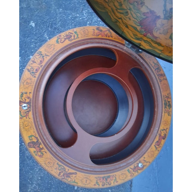Wood Mid Century World Globe Dry Bar For Sale - Image 7 of 12