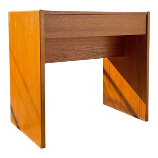 Vintage Danish Vanity with Interior Storage For Sale