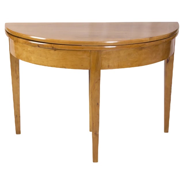 19th Century Biedermeier Demi Lune Fold-Out Table For Sale