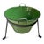 Metal Vintage Hungarian Green Enamel Tub W/Iron Stand For Sale - Image 7 of 10
