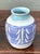 Handcrafted Blue Ceramic Leaf Motif Vase For Sale - Image 11 of 14