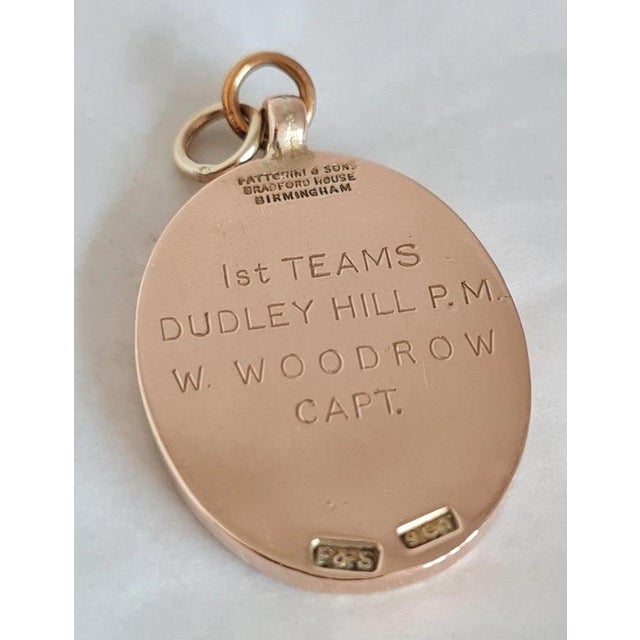 Gold and Enamel Billiards League Medallion from Fattorini & Sons For Sale - Image 6 of 11