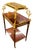 1940s French Louis XVI Style Mahogany & Gilt Bronze Two-Tier Serving Table With Tray For Sale