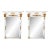 French Neoclassical White Painted and Parcel Gilt Pier Mirrors - A Pair For Sale