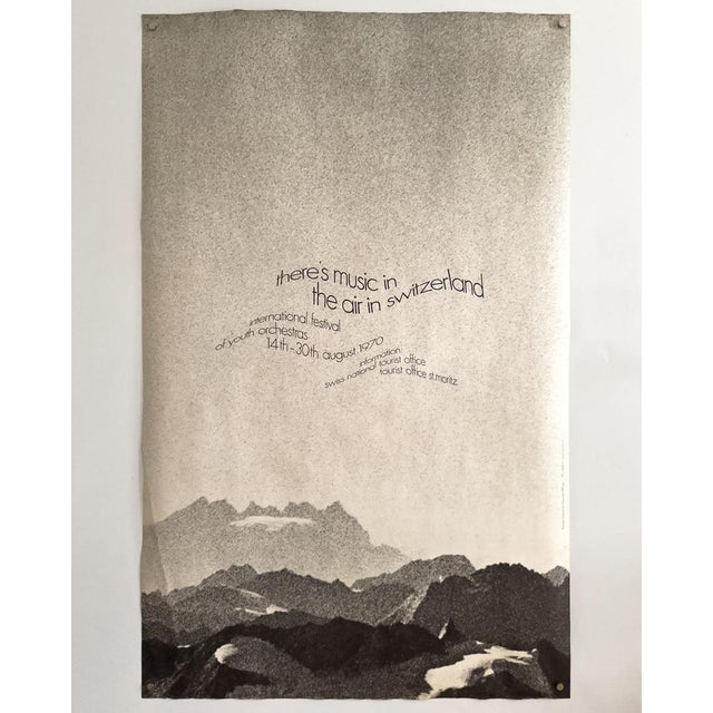Modern Swiss International Festival of Youth Orchestras in St. Moritz Poster, 1970s For Sale - Image 3 of 11
