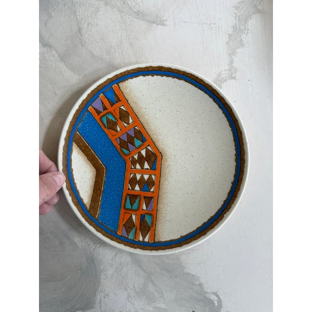 1970s Mikasa Indian Feast Teepee Salad Plates 7.5 Inch Stoneware Japan - Set of 4 For Sale In Chicago - Image 6 of 11