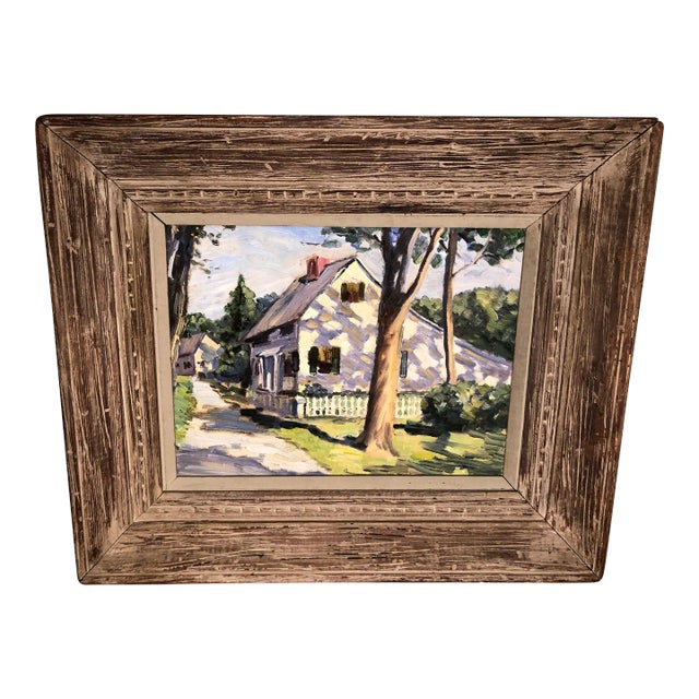 New England Summer Home Painting For Sale