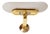 Jill Wall Sconce in Polished Brass and Opaline Glass from Arteluce, Italy, 1970s For Sale
