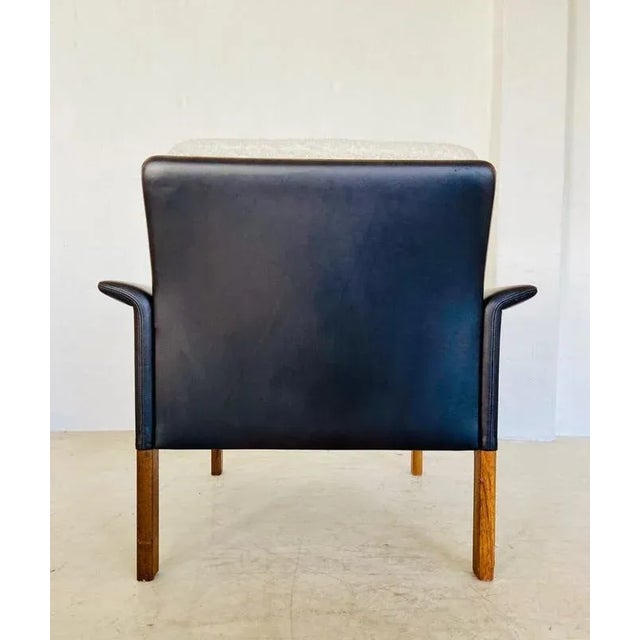 Vintage Danish Brown Leather Lounge Chair by Hans Olsen, 1960s For Sale - Image 6 of 15