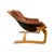 Vintage mid-century Danish modern brown leather and bentwood cantilever beech lounge chair Attributed to Svend Skipper for...
