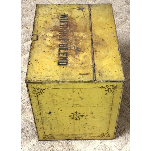 Antique Winslow’s “Winthrop Blend” Coffee Advertising Store Bin, USA 1895-1910 For Sale - Image 9 of 9