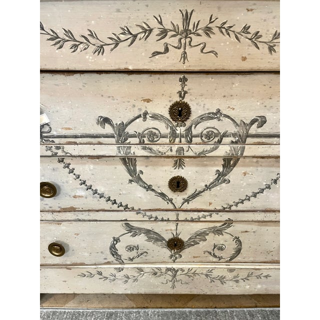 Early 20th Century Antique Hand Painted French Chest of Drawers For Sale - Image 9 of 13