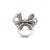 Early 21st Century Ladies 18k White Gold 5.00ctw Pave Diamond Bow Statement Cocktail Ring, Size 8 For Sale - Image 5 of 7