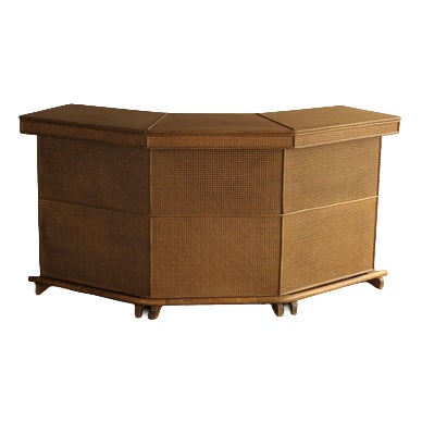Vintage Bar in Rattan For Sale