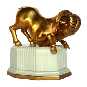 Italian Porcelain Aries Zodiac Statue by Carpiè for Capodimonte, 1960s