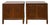Pair of Vintage MCM Transitional Mersman Clover Walnut End Tables W/ Cabinet For Sale