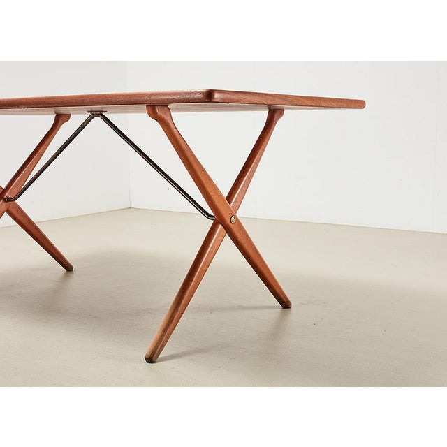 Model AT-303 Sawhorse Dining Table by Hans Wegner for Andreas Tuck, 1960s For Sale - Image 6 of 10