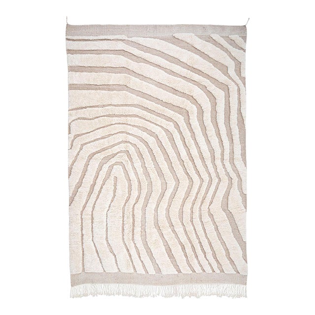 Premium Hand-Knotted Moroccan Wool Rug | 13'9" X 8'7" | One of a Kind For Sale