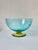 Elegant large Murano art glass serving bowl by Carlo Moretti, executed in the classic Rigadin technique and hand-signed on...
