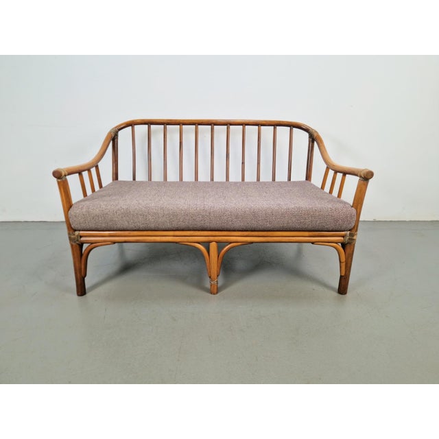 Organic Modern Bamboo and Rattan Loveseat from McGuire, 1970s For Sale - Image 10 of 18