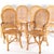 Exceptional woven rattan dining room set from the 1970s, comprising a table, two armchairs, and four chairs. High-quality...