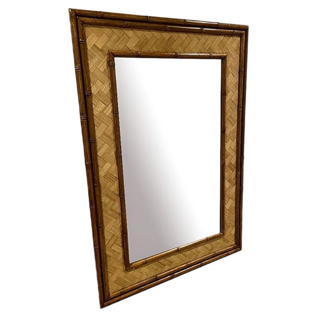 Big Bamboo Mirror from Martinique For Sale