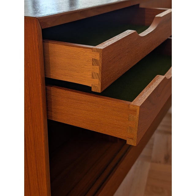 Aksel Kjersgaard Gorgeous Mid-Century Danish Teak Credenza Attributed to Aksel Kjersgaard For Sale - Image 4 of 18
