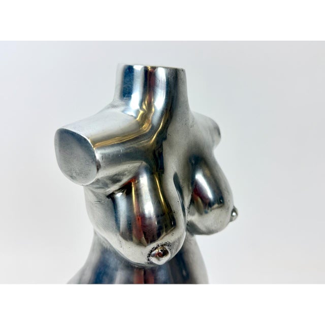 Aluminum Female Torso Sculpture, 1950s, Aluminum For Sale - Image 13 of 15