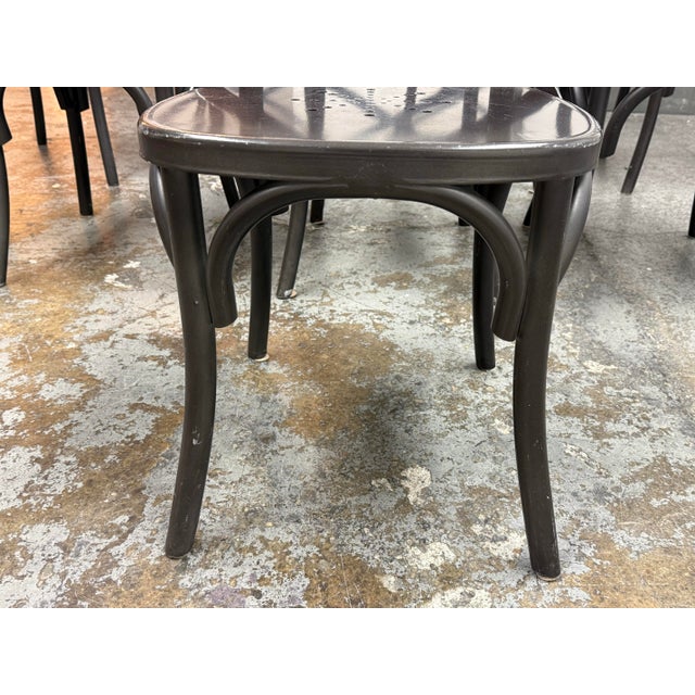 Black Restoration Hardware Metal Madeleine Side Chairs, Set of Eight For Sale - Image 8 of 12