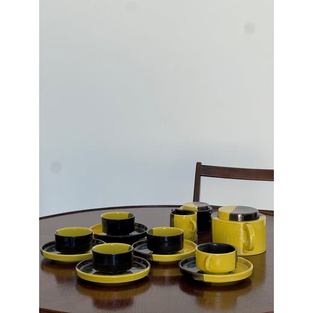 Italian Ceramic Tea or Coffee Set from SIC Ceramiche Artistiche, 1960s-1970s, Set of 13 For Sale - Image 6 of 13