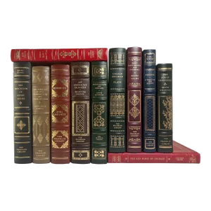 1970s Vintage Franklin Library, 100 Greatest Masterpieces of American Literature Collection, Leather Books - Set of 11 Books